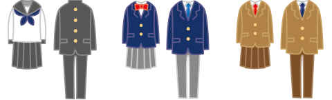 地域の学校指定制服を多数取り扱っています。